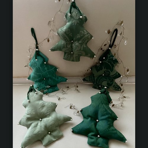 Lot 5 * sapins / coussins de porte baroque *  noel