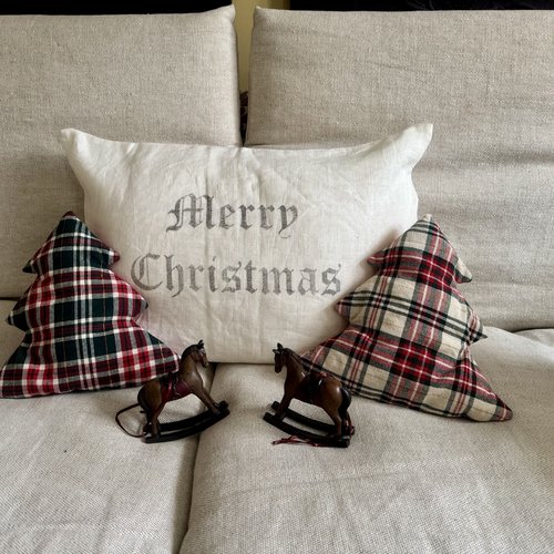 Lot 2 * sapins / coussins tartan   *