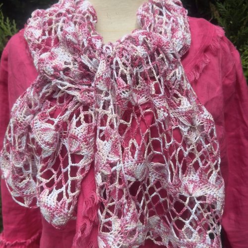 ** tour de cou/ écharpe bohème chic ** crochet