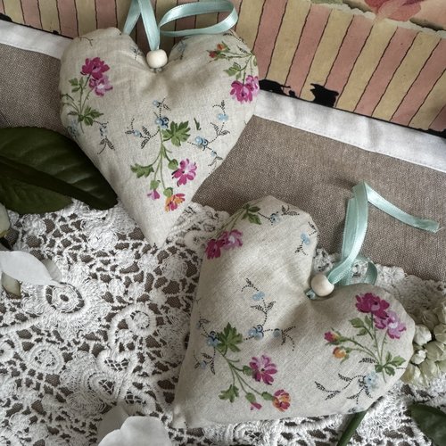 ** 2 coeurs * esprit romantique   *     ** coton,lavande