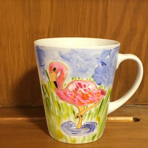 Mug - décor flamant rose