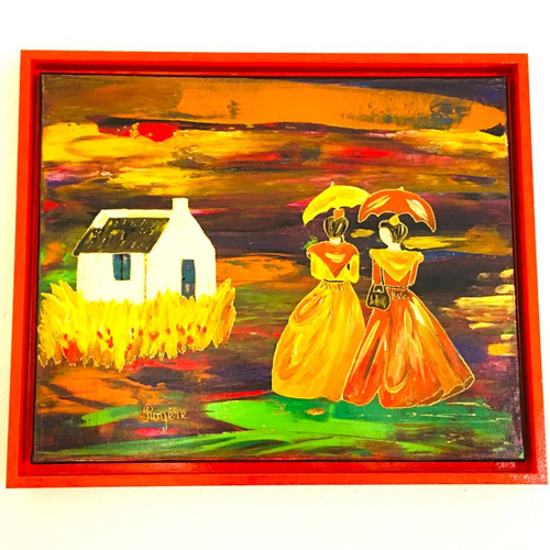 Tableau - série camargue - "bavardage".