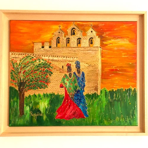 Tableau - série camargue - "l'église".