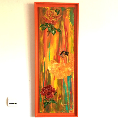 Tableau (la gitane ensoleillée) - série "gitanes et couleurs"