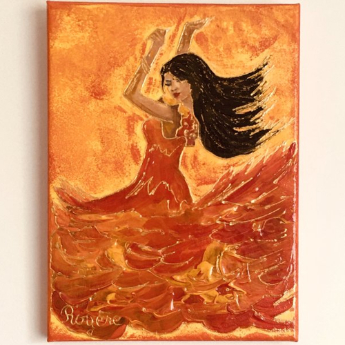 Tableau "la gitane 2" - série "gitanes et couleurs"