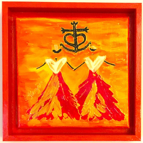 Tableau "les arlésiennes en camargue"