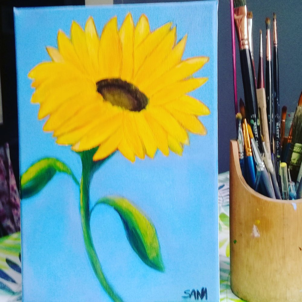 Peinture Toile Le Tournesol 20 30 Un Grand Marche