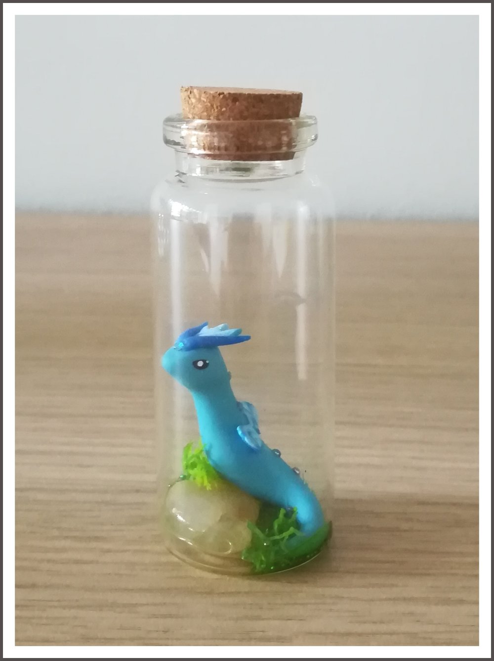 Bebe Dragon Bleu Dans Une Bouteille Un Grand Marche