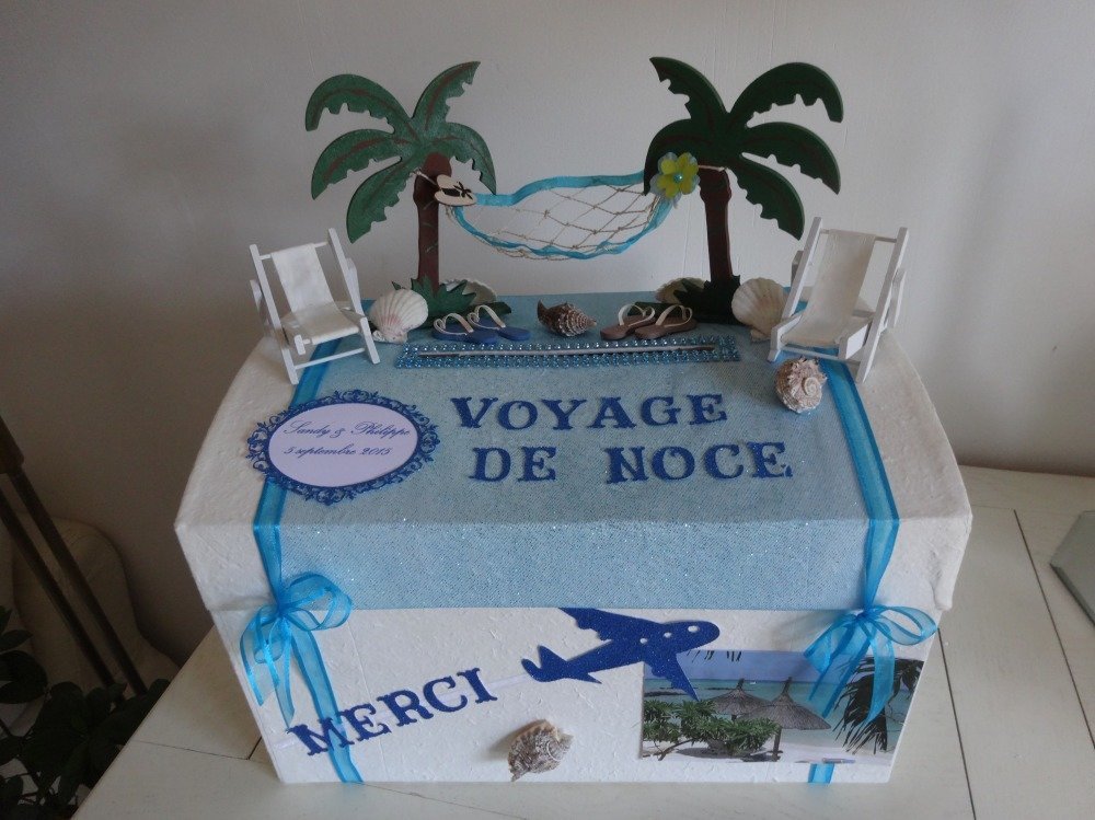 Urne De Mariage Theme Voyage De Noce Un Grand Marche