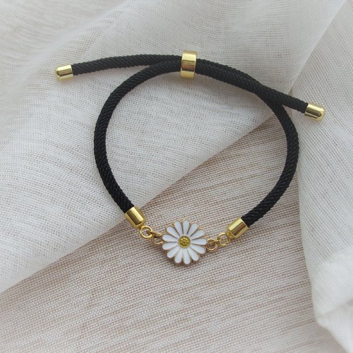 Bracelet " marguerite " blanc