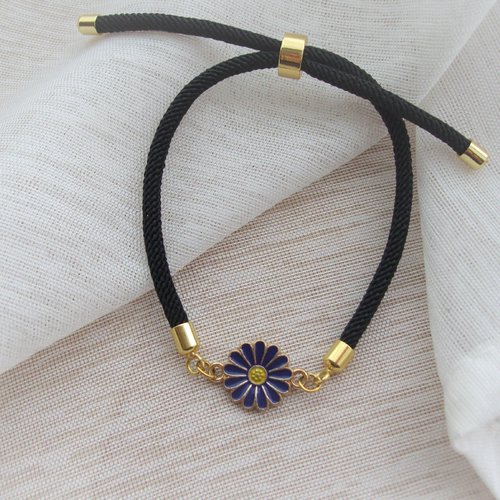 Bracelet " marguerite " bleu
