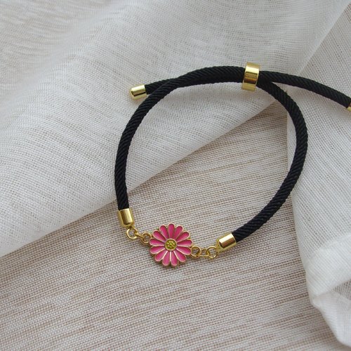 Bracelet " marguerite " rose