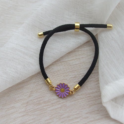 Bracelet " marguerite " lilas