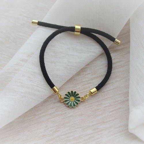 Bracelet " marguerite " vert
