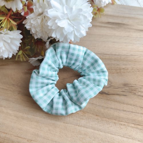 Chouchou vichy vert