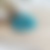 Chouchou bleu canard rayures jaune