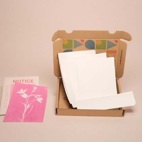 Mini kit rosatype découverte - papier rosatype prêt à être utilisé. comme le cyanotype, mais en rose !