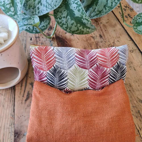 Bouillotte sèche déhoussable feuilles d'automne