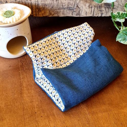 Bouillotte sèche déhoussable moulin bleu et jaune