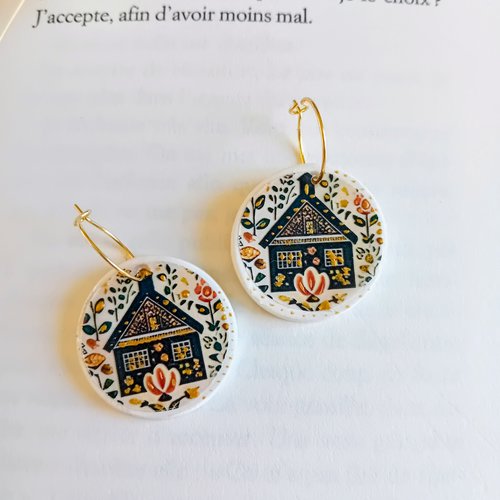 Boucles d'oreilles maison