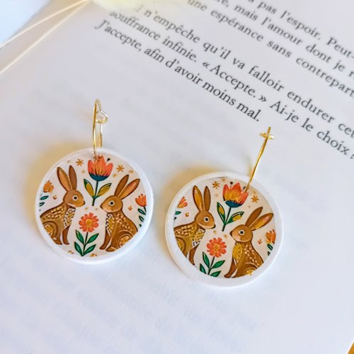 Boucles d'oreilles lapins