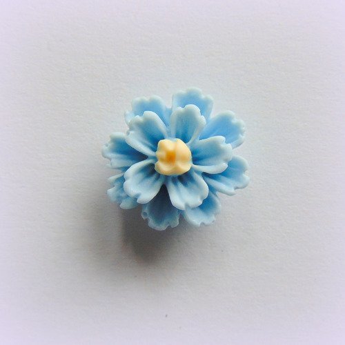 Cabochon fleur bleue (r047) 