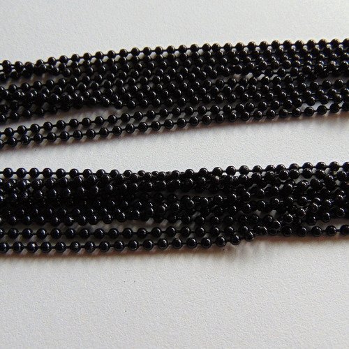 Chaine a billes  2 mm - noir (r043)
