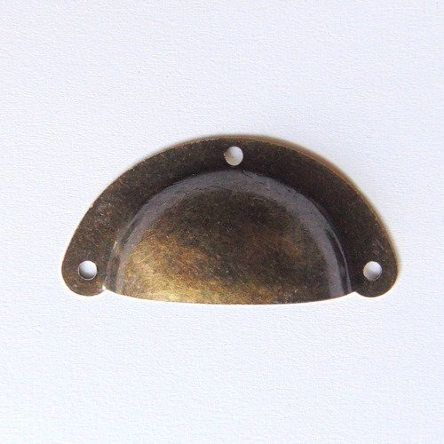 Poignee pour meuble porte tiroir boite metal bronze (r232) 