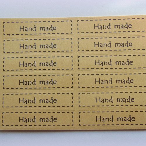 Etiquettes  autocollantes hand made ((r525)