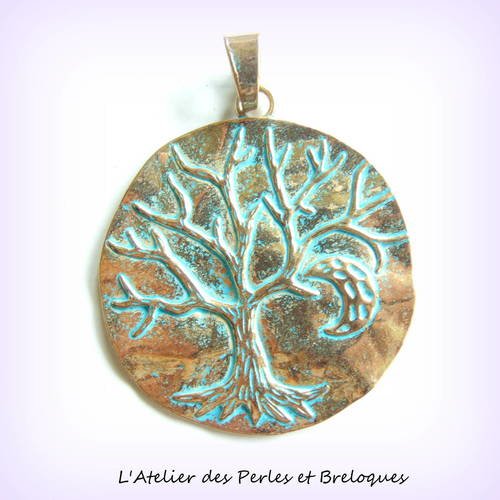 Grand pendentif boheme arbre de vie (r164)