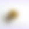 Perle europeenne metal dore strass transparents  (r825) 