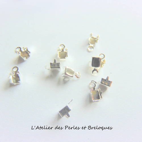 10 embouts pour chaine strass 4 x 4 (r772) 
