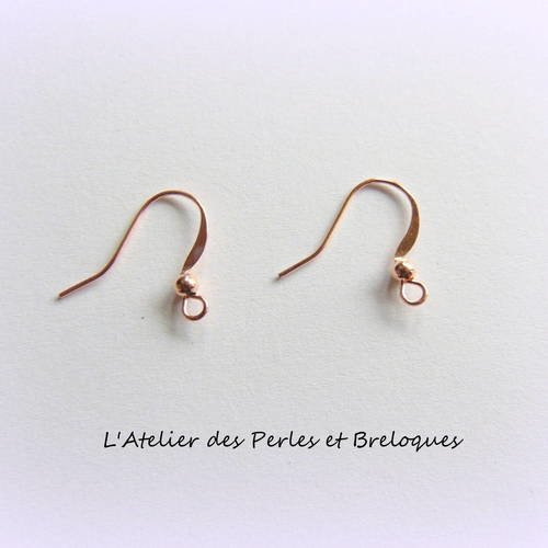 10 supports boucles d'oreille couleur or rose (r167) 