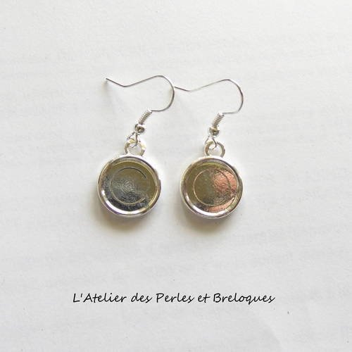 10 boucles d'oreille supports cabochons (r232) 