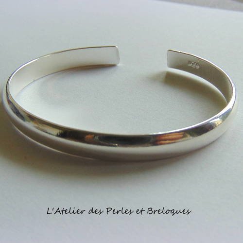Bracelet jonc metal argente (r298) 