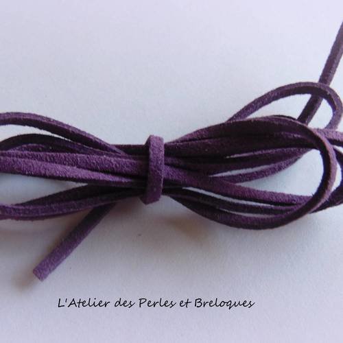 1 cordon suedine violet  (r024) 