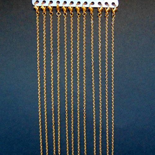 12 bracelets en metal dore 20 cm (r457) 
