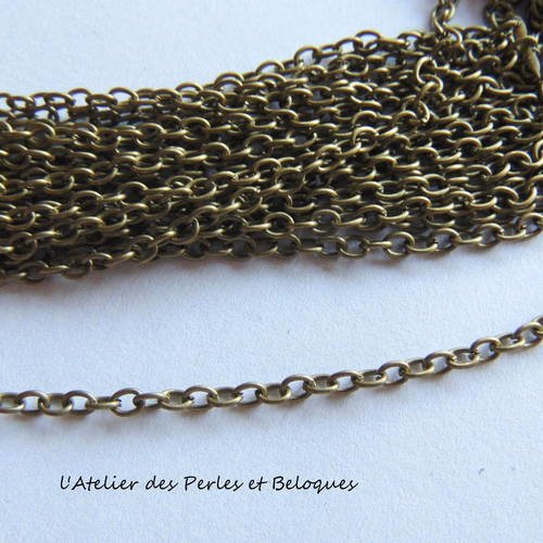 Chaine maille forcat 3 mm x 2,5 mm (r577) 