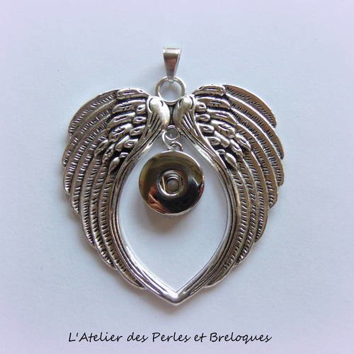 Grand pendentif ailes d'ange support chunk (r859) 