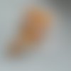 5 perles polaris orange givré  - diam. 8 mm (r816) 