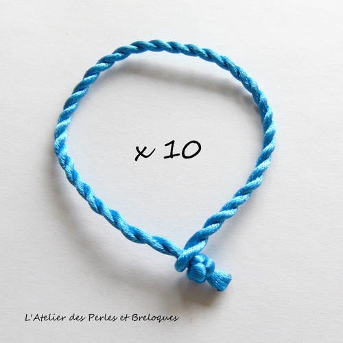 10 bracelets de l'amitié - bleu (324) 