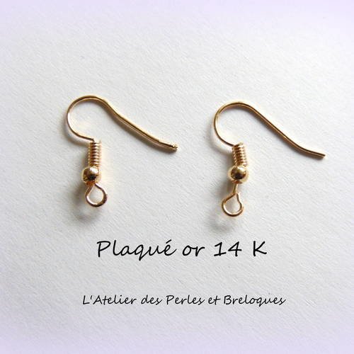 10 supports boucles d'oreille plaque or 14k (r813) 