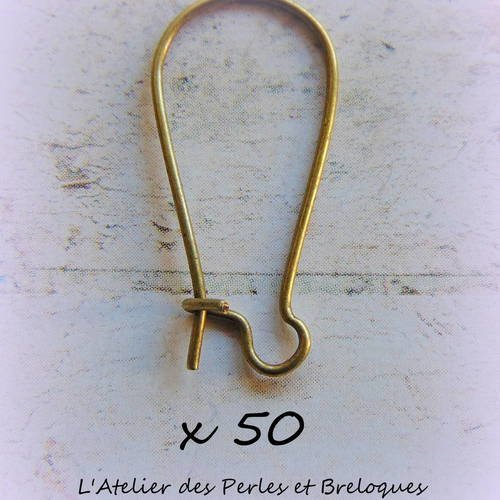 50 supports boucles d'oreille dormeuses bronze (r951) 