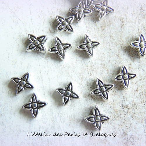 10 perles intercalaires - fleurs  (r467) 