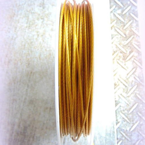 Fil cable dore (vieil or) 1 bobine - diam. 1 mm  (r16255) 