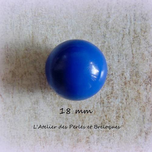 Boule - perle musicale pour bola de grossesse bleu saphir laque 18 mm (r251) 