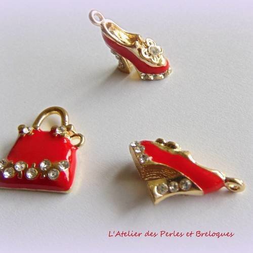Lot de 3 breloques mode (r667) 