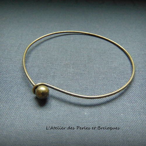 Bracelet jonc bronze 19 cm (r693) 