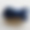 Cordon en  cuir bleu diametre 2 mm 