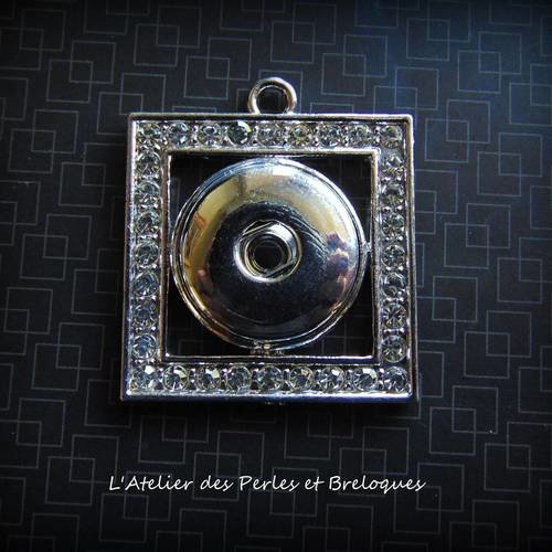 Pendentif support bouton pression chunk (r884) 